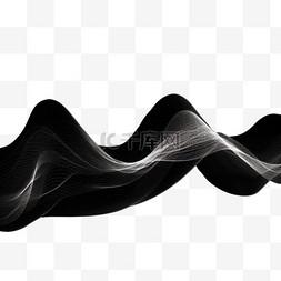 黑色质感线条图片_黑色线条波浪科技感装饰1