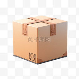 纸盒刀版图图片_纸盒胶带纸箱打包免扣元素装饰素