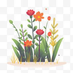 手绘自然植物花卉装饰贴纸1