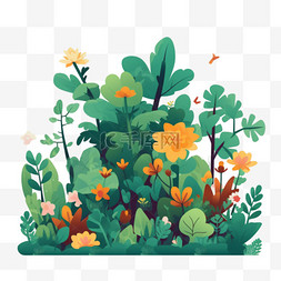 手绘自然植物花卉装饰贴纸3
