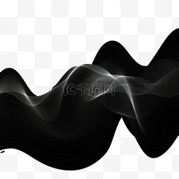 黑色线条波浪科技感装饰10