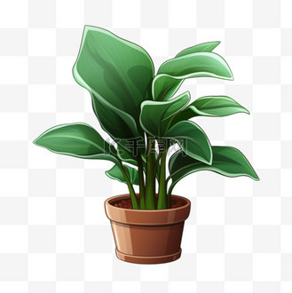 植物绿植ai盆栽免扣元素装饰素材个人vip和企业vip免费下载免抠元素叶