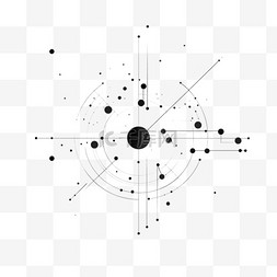 线条烟花图片_用线条和点做成圆圈3