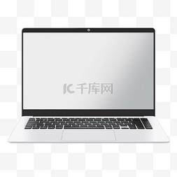 键盘插图图片_一种带白屏和键盘的笔记本电脑