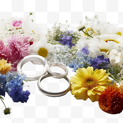 圆环彩色艺术图片_夏季彩色植物花朵花卉装饰3