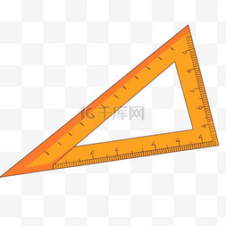 学习工具手绘元素三角尺
