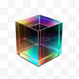 立方体正方体水晶透明玻璃免扣元