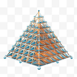 三角形金字塔状结构免扣元素装饰