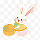国潮兔子月饼装饰