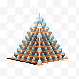 三角形稳定状结构免扣元素装饰素