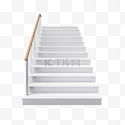 楼梯简约台阶白色免扣元素装饰素