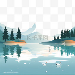 树设计图片_平面设计湖景1