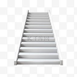 楼梯建模台阶白色免扣元素装饰素
