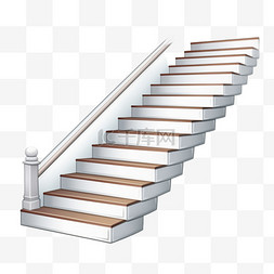 楼梯质感台阶白色免扣元素装饰素