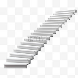 楼梯阶梯台阶白色免扣元素装饰素