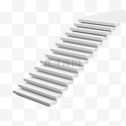 楼梯几何图片_楼梯侧面台阶白色免扣元素装饰素