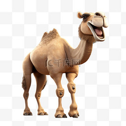 骆驼卡通动物免扣元素装饰素材