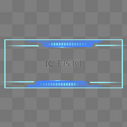 蓝色小报框图片_高科技科技小报边框文本框标题框