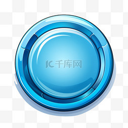 蓝色按钮矢量素材图片_蓝色矢量按钮透明免扣元素装饰素