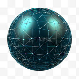 球体反光科技免扣元素装饰素材