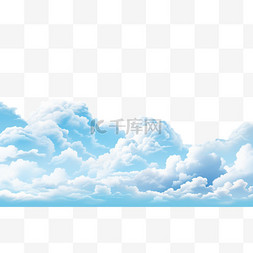 天空云彩psd图片_晴朗的蓝天和云彩背景的全景。