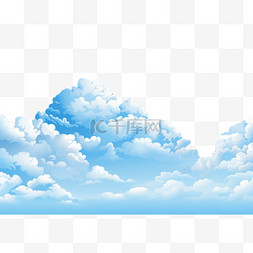 蓝天明亮图片_晴朗的蓝天和云彩背景的全景。