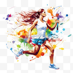 背景跑步健身图片_女性体育活动