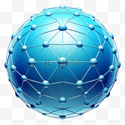 球体蓝色科技免扣元素装饰素材