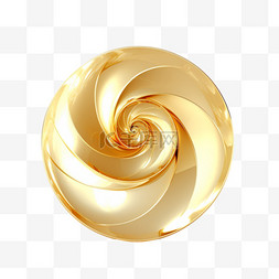 闪亮的金色螺旋写实风格