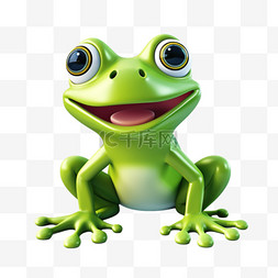几何青蛙图片_青蛙动物绿色免扣元素装饰素材