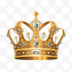 皇冠图标白色图片_白色背景矢量上的金色皇冠
