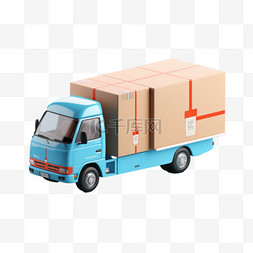 运输货物图片_货物质感运输货车免扣元素装饰素