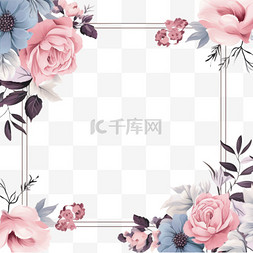 花卉框架模板图片_框架花卉边框模板