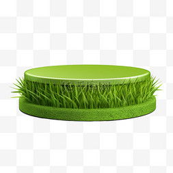 绿色草地草台展台免扣元素装饰素