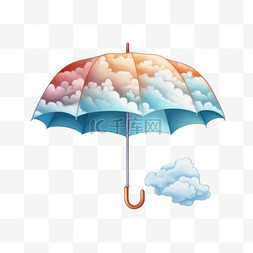 旗彩虹图片_季风季节的可爱雨伞