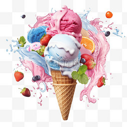 冰淇淋广告模板