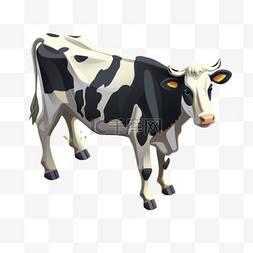 奶牛特色动物牲畜免扣元素装饰素