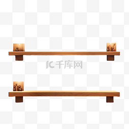 木头木板展台免扣元素装饰素材