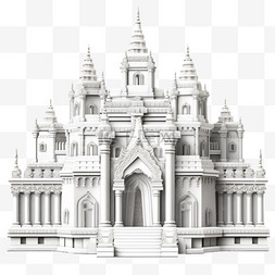 寺庙素描图片_圣殿