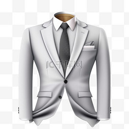 衬衫男式图片_男式西装配白色衬衫、领带和夹克
