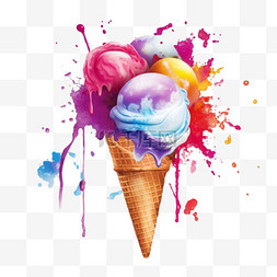 展示品牌图片_冰淇淋广告模板