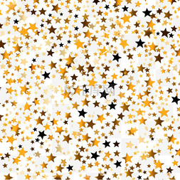 金色星光效果图片_金色背景上闪闪发光的星星图案