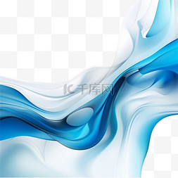 现代抽象艺术图片_蓝色流体背景