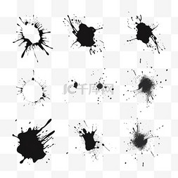 血迹手图片_一套油墨溅渍质地设计