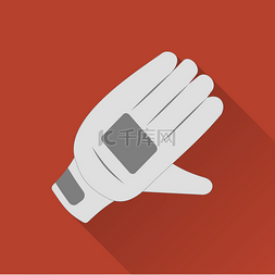 Cricket glove flat icon