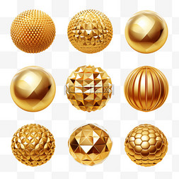金球艺术金属形状免扣元素装饰素