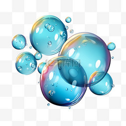 泡泡装饰素材图片_泡泡多个肥皂泡免扣元素装饰素材