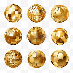金球创意合集形状免扣元素装饰素