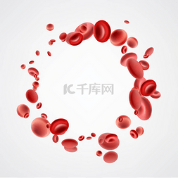 三维元素背景图片_红色 3d 流的血液细胞 
