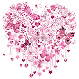 gran corazón rosa de San Valentín